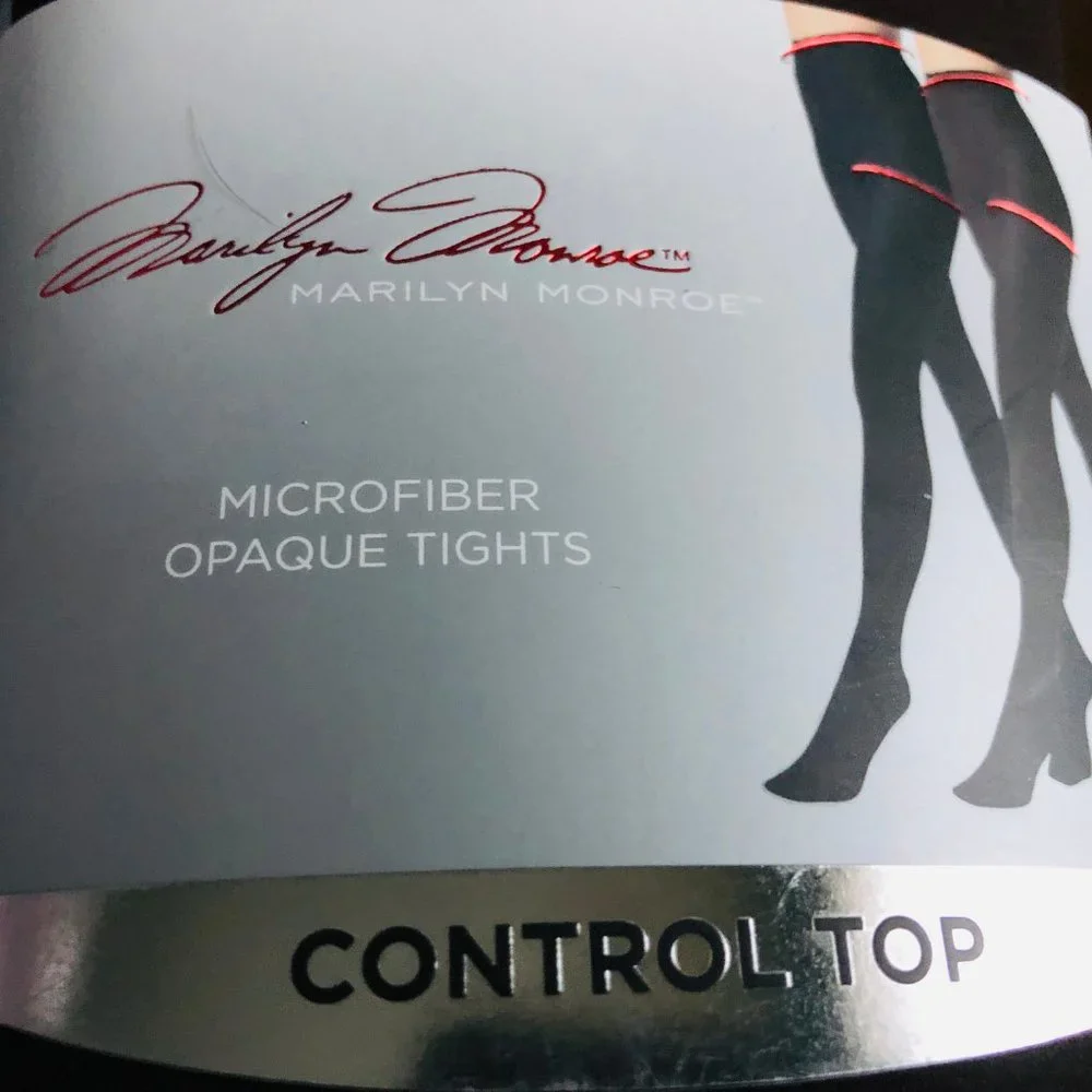MARILYN MONROE 2 Pair Control Top NWT Opague Tights L/XL